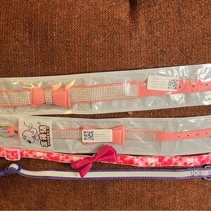 Pink and Purple dog collars